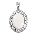 Karis Luna Chalcedony 13.40 ctw Solitaire Pendant without Chain in Platinum Bond - Sticky add to cart bar