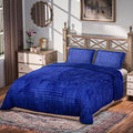 HOMESMART Blue Ultra Soft Crystal Velvet 3pcs Comforter Set - Queen - Sticky add to cart bar