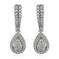 Rhapsody 950 Platinum E-F VS Diamond Dangle Earrings 8 Grams 1.00 ctw - Sticky add to cart bar
