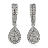 Rhapsody 950 Platinum E-F VS Diamond Dangle Earrings 8 Grams 1.00 ctw