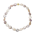 Multi Color Coin Freshwater Cultured Pearl Necklace (20 Inches) in 14K YG Over Sterling Silver - Sticky add to cart bar