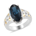 KARIS Montana Crystal Solitaire Ring in ION Plated 18K YG & Platinum Bond (Size 9.0) - Sticky add to cart bar