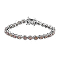 Natural Merelani Color Change Garnet Tennis Bracelet in Platinum Over Sterling Silver (6.50 In) 10.70 Grams 5.75 ctw - Sticky add to cart bar