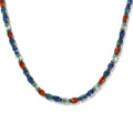 41.50 ctw Multi Gemstone Tennic Necklace 18 Inches in Platinum Over Sterling Silver 19.50 Grams - Sticky add to cart bar