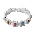Magnetic By Design Multi Gemstone Bracelet in Goldtone (8.00 In) 15.00 ctw - Sticky add to cart bar
