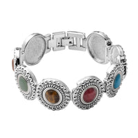 Magnetic By Design Multi Gemstone Bracelet in Silvertone (6.50 In) 20.00 ctw