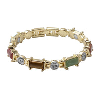 Magnetic By Design Multi Gemstone Bracelet in Dualtone (6.50 In) 20.00 ctw
