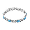 Blue Howlite in Silvertone