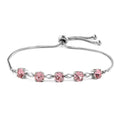 KARIS Light Rose Crystal Bolo Bracelet in Platinum Bond and Stainless Steel - Sticky add to cart bar