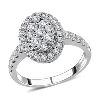 RHAPSODY IGI Certified 950 Platinum E-F VS Diamond Ring 8.10 Grams 1.00 ctw
