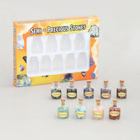 Set of 9 Multipurpose Gemstone Chips Mini Healing Bottles Set