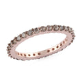 Natural Champagne Diamond Eternity Band Ring in Vermeil RG Over Sterling Silver (Size 8.0) 1.00 ctw - Sticky add to cart bar