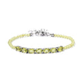 Peridot Bracelet in Platinum Bond (8.00 In) 11.00 ctw - Sticky add to cart bar
