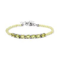 Peridot Bracelet in Platinum Bond (8.00 In) 11.00 ctw