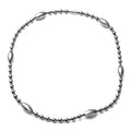 Magnetic Hematite 317.00 ctw Bead Necklace in Silvertone 22 Inches - Sticky add to cart bar