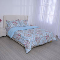 Green 3D Printed Microfiber 3pcs Comforter Set - Queen