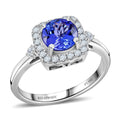 Certified & Appraised Rhapsody 950 Platinum AAAA Tanzanite and E-F VS Diamond Ring (Size 8.0) 5.70 Grams 1.80 ctw - Sticky add to cart bar
