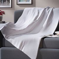 HOMESMART Beige Solid Microfiber Sherpa Blanket
