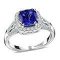 Certified & Appraised Rhapsody 950 Platinum AAAA Tanzanite, Diamond (E-F, VS) (0.30 cts) Ring (Size 9.0) (6.60 g) 2.10 ctw - Sticky add to cart bar