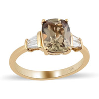 Iliana 18K Yellow Gold AAA Turkizite, Diamond (G-H, SI) (0.20 cts) Ring (Size 10.0) (4.35 g) 2.55 ctw
