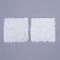 Set of 2 White Faux Fur Cushion Cover (18"x18") - Sticky add to cart bar