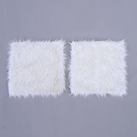 Set of 2 White Faux Fur Cushion Cover (18"x18")