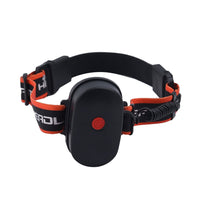 Black and Orange Ultra-Thin Led Headlight with 3 Levels of Adjustment 3 AAA Battery (not included)