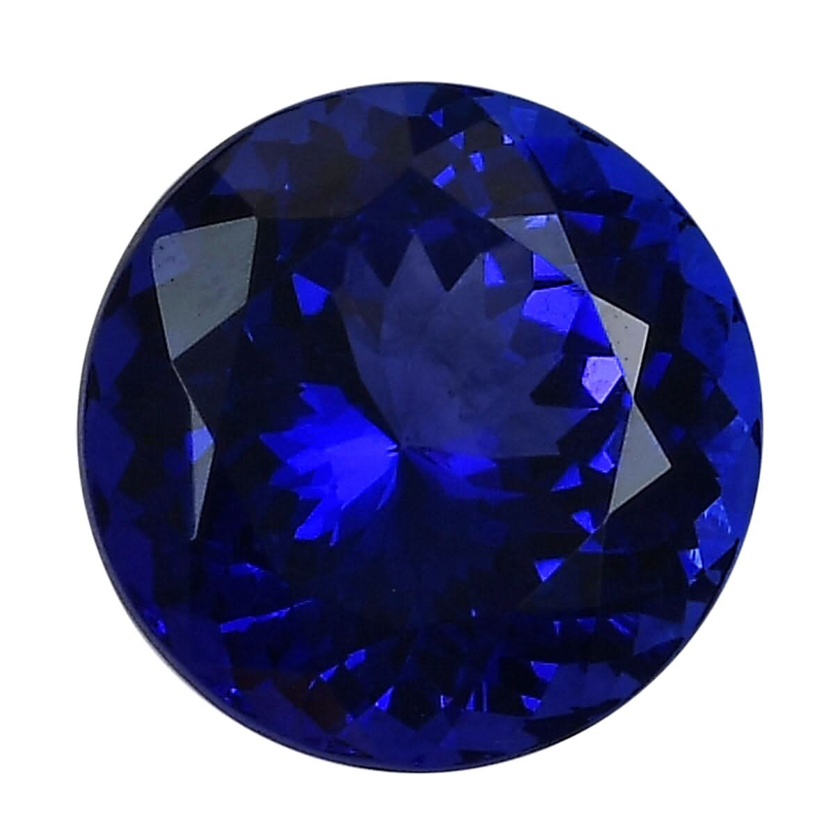 Certified 3.00 ctw Round Vivid Tanzanite Loose Gemstone – AAAA Grade, Free Size