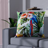 Parrot, Flower & Tropical Leaves