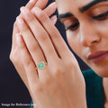Iliana 18K Yellow Gold AAA Emerald and Diamond Halo Heart Ring - Sticky add to cart bar