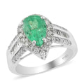 Rhapsody 950 Platinum AAAA Boyaca Colombian Emerald and E-F VS Diamond Ring 8.80 Grams 2.60 ctw - Sticky add to cart bar
