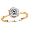 10K White Gold 129 Facet Moissanite (Rnd 8 mm) Solitaire Ring 1.90 ctw - Sticky add to cart bar