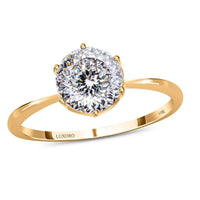 10K White Gold 129 Facet Moissanite (Rnd 8 mm) Solitaire Ring 1.90 ctw