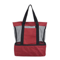 Wine Red Terylene 2 Tier Shopping Bag with Double Handles (14.57"x5.91"x16.54") - Sticky add to cart bar