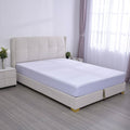 HOMESMART White Polyester Terry Waterproof Mattress Protector (54"x80") - Sticky add to cart bar