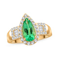 One of a Kind ILIANA 18K Yellow Gold AAA Boyaca Colombian Emerald and Diamond G-H SI Ring (Size 7.0) 5.86 Grams 1.60 ctw - Sticky add to cart bar