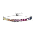 Lustro Stella Finest Multi Color CZ Bolo Bracelet in Sterling Silver 9.40 ctw - Sticky add to cart bar