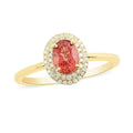 ILIANA 18K Yellow Gold AAA Songea Sapphire and Diamond G-H SI Double Halo Ring 3.46 Grams 1.25 ctw - Sticky add to cart bar