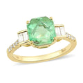 One of a Kind ILIANA 18K Yellow Gold AAA Boyaca Colombian Emerald and Diamond G-H SI Ring 3.20 Grams 2.90 ctw - Sticky add to cart bar