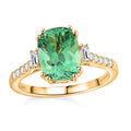 One of a Kind Iliana 18K Yellow Gold AAA Boyaca Colombian Emerald, Diamond (G-H, SI) (0.30 cts) Ring (Size 7.0) (3.35 g) 2.80 ctw - Sticky add to cart bar