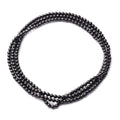 Shungite 5-7mm Beaded Necklace 60 inches 391.00 ctw - Sticky add to cart bar