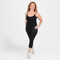 TAMSY Black High Waisted Capri Leggings -S
