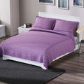 HOMESMART Blue 3D Pinsonic Embossed Pattern Quilt with 2 Shams - Queen (Microfiber) - Sticky add to cart bar