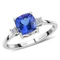 DOORBUSTER RHAPSODY 950 Platinum AAAA Tanzanite and Diamond E-F VS Solitaire Ring 4.20 Grams 2.15 ctw - Sticky add to cart bar