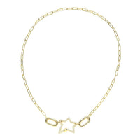 Simulated Diamond Paper Clip Necklace 18 Inches in Rhodium Over Sterling Silver 8.50 Grams 1.05 ctw