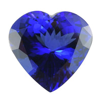 Certified & Appraised Flawless AAAA Vivid Tanzanite (Hrt 10.4X9.4 mm) 4.00 ctw