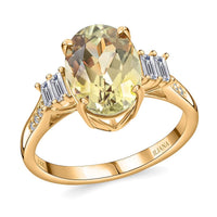 DOORBUSTER ILIANA 18K Yellow Gold AAA Turkizite, Diamond (G-H, SI) (0.25 cts) Ring (3.60 g) 3.70 ctw