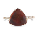 Certified & Appraised LUXORO 10K Yellow Gold AAA Canadian Ammolite and G-H I2 Diamond Ring 3.60 ctw - Sticky add to cart bar