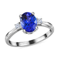 Certified and Appraised RHAPSODY 950 Platinum AAAA Tanzanite and E-F VS Diamond Ring 4.50 Grams 2.15 ctw - Sticky add to cart bar