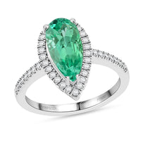 Rhapsody AAAA Boyaca Colombian Emerald and E-F VS Diamond 2.60 ctw Ring in 950 Platinum 5.45 Grams